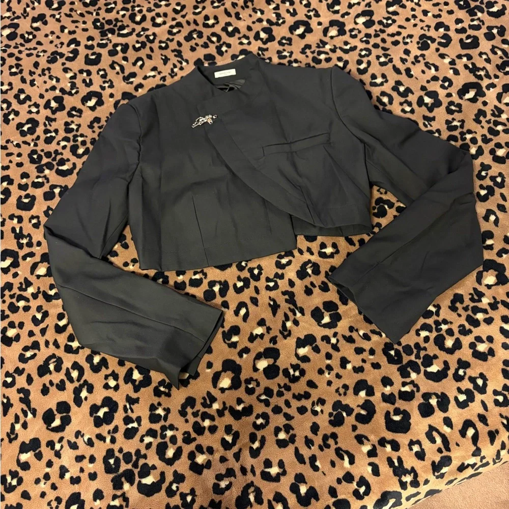 Mistress Rocks Chic Black Cropped Blazer NWOT - Picture 3 of 7